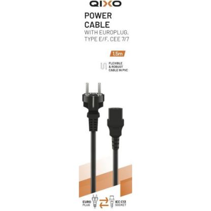 Immagine di Qixo Cavo Collegamento Spina 1.5M C13 Nero