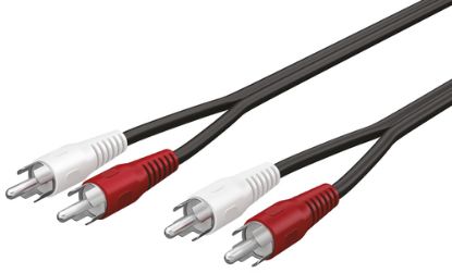 Immagine di Qixo Cavo Audio RCA Stereo Maschio-Maschio 1,5M Nero