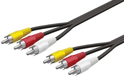 Immagine di Qixo Cavo Audio Video RCA Maschio-Maschio 1,5M Nero