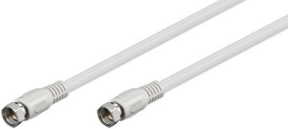 Immagine di Qixo Cavo SAT 1.5M Doppia Schermatura 80 dB Maschio-Maschio Bianco