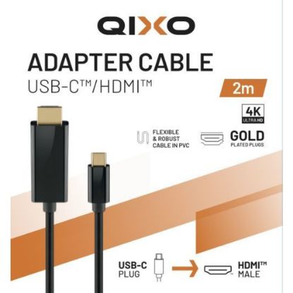 Immagine di Qixo Cavo Adattatore USB-C a HDMI 2M Nero