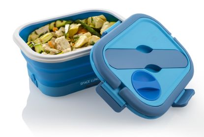 Immagine di Macom Space Lunch To Go Scaldavivande in silicone pieghevole SalvaSpazio 0,8 L Blu, Bianco Adulto 35 W
