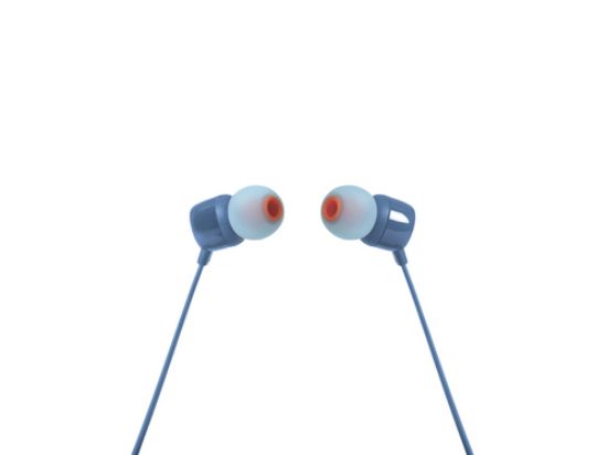Immagine di JBL Tune 110, Intra-auricolari con cavo, con comando/microfono, Blu