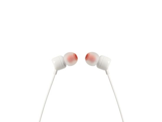 Immagine di JBL Tune 110, Intra-auricolari con cavo, con comando/microfono, Bianco