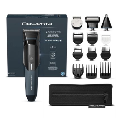 Immagine di Rowenta X Series 700 Regolabarba Multifunzione 14-in-1 da Uomo, Lame Autoaffilanti in Acciaio Inox ad Alto Tenore di Carbonio, TN9650