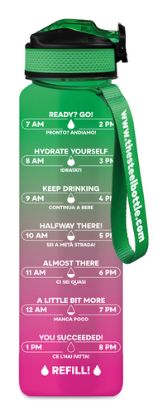 Immagine di The Steel Bottle MWB1L1PG borraccia Uso quotidiano 1000 ml Tritan Verde, Rosa