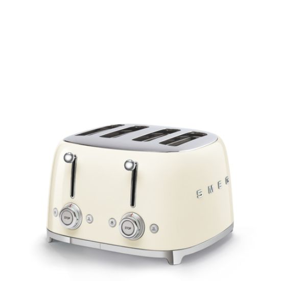 Immagine di Smeg Tostapane 50's Style – Panna LUCIDO 4x4 – TSF03CREU