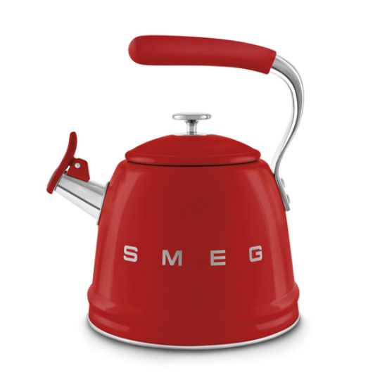 Immagine di Smeg Bollitore con fischio 50's Style - Rosso LUCIDO - WKF01RD