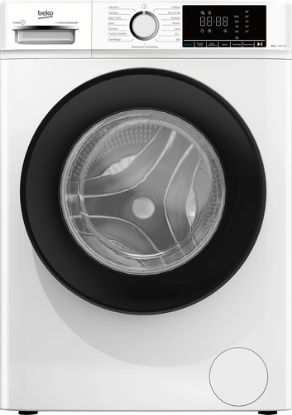 Immagine di Beko b100 BMX8126DB 8kg classe A bianco, inverter 1200 giri, display XL, oblò nero, vapore