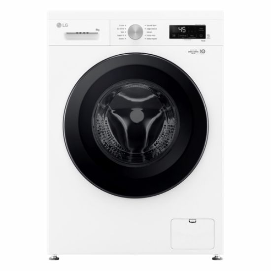 Immagine di LG F4NX1008NWK Lavatrice smart 8kg, Classe A, 1400 giri, 6 Motion, Allergy Care, Bianca