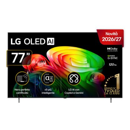 Immagine di LG OLED AI 77'' Serie B6 OLED77B65LA, 4K, Nero perfetto, Dolby Vision, Processore α8 Gen3, 120Hz, G-Sync, SMART TV 2026
