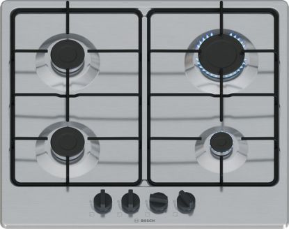 Immagine di Bosch Serie 4 PGP6B5K85 Piano cottura a gas 60 cm 4 fuochi Acciaio Inox