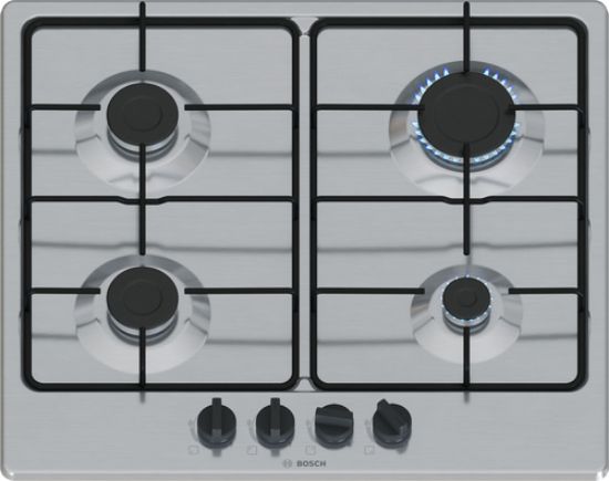 Immagine di Bosch Serie 4 PGP6B5K85 Piano cottura a gas 60 cm 4 fuochi Acciaio Inox