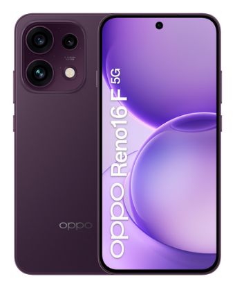 Immagine di OPPO Reno16 F 5G AI Smartphone, Tripla fotocamera 50+8+50MP, Selfie 50MP, Display 6.57” 120HZ AMOLED FHD+, 6500mAh, RAM 8GB(Esp2GB/4GB/8GB)+ROM 256GB [Versione Italia], Purple Black