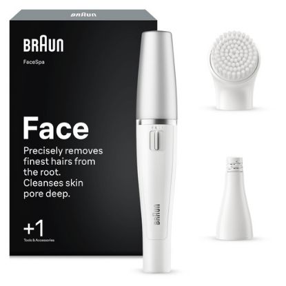 Immagine di Braun FaceSpa, Epilazione E Pulizia Viso, +1 Accessorio, 810, Bianco/Argento