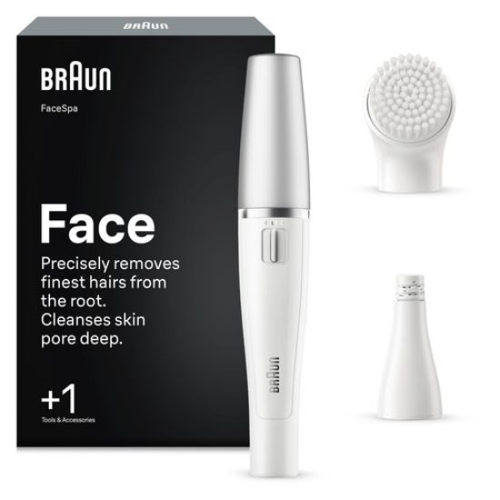 Immagine di Braun FaceSpa, Epilazione E Pulizia Viso, +1 Accessorio, 810, Bianco/Argento