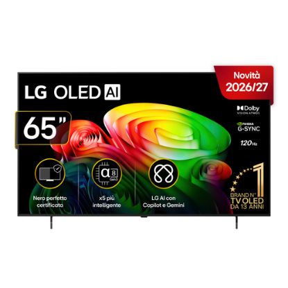 Immagine di LG OLED AI 65'' Serie B6 OLED65B65LA, 4K, Nero perfetto, Dolby Vision, Processore α8 Gen3, 120Hz, G-Sync, SMART TV 2026