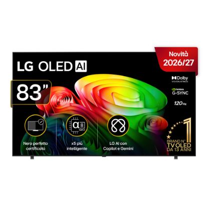 Immagine di LG OLED AI 83'' Serie B6 OLED83B65LA, 4K, Nero perfetto, Dolby Vision, Processore α8 Gen3, 120Hz, G-Sync, SMART TV 2026