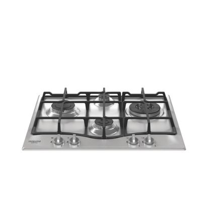 Immagine di Hotpoint Ariston PCN R641N T/IX/HA Piano cottura 60 cm, griglie in ghisa lavabili in lavastoviglie, 4 fuochi di cui 1 tripla corona