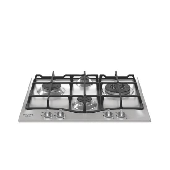Immagine di Hotpoint Ariston PCN R641N T/IX/HA Piano cottura 60 cm, griglie in ghisa lavabili in lavastoviglie, 4 fuochi di cui 1 tripla corona