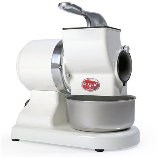 Immagine di RGV Robusta grattugia e spiralizzatore elettrici Grattugia elettrica Alluminio Acciaio inox, Bianco