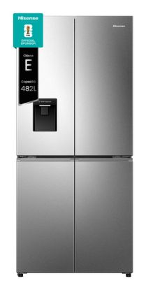 Immagine di Hisense frigorifero Quattro Porte RQ5P470SMIE libera installazione 460L Classe D Dispenser acqua
