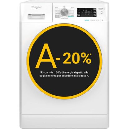Immagine di Whirlpool FFB 1148 BSV IT Lavatrice 11kg, 100% DI FRESCHEZZA, ANCHE SE DIMENTICHI IL BUCATO, classe A-20%, colore bianco, 1400 giri, vapore